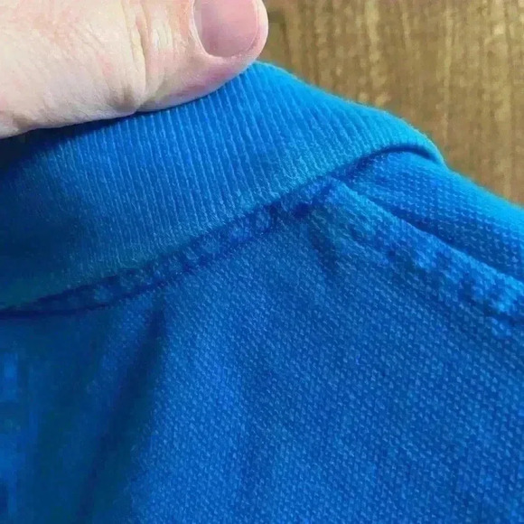 Express Pique Polo Blue Size Medium Modern Fit - Picture 8 of 8